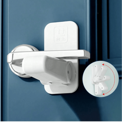 1pc/2pcs Door Knob Lock, Child Lock, Baby Finger Pinch Guard, Pet Protection, No Drill Door Security Device Baby Shower Family Decorations Gifts