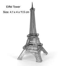 Rompecabezas de metal 3D DIY, kits de ensamblaje de modelos - Puente Golden Gate, Faro, Torre Inclinada de Pisa, Torre Eiffel, Árbol de Navidad, Regalos de Navidad, Rompecabezas 3D, Kit de modelo, Ben