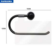 5 Piece Round Bathroom Set Black | Japi - 黑色 - 查看 5