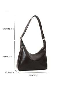 New Textured Tote Bag Fashion Leisure Commuter Crossbody Bag Soft Pittote Bag Women's Large Capacity All Match High-Grade Texture Niche Commuter Bag - Coffee Brown - View 10