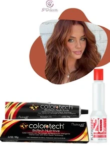 Color Tech Tinte Permanente en Crema 90g - 8.45 RUBIO CLARO COBRIZO CAOBA - Ver 2