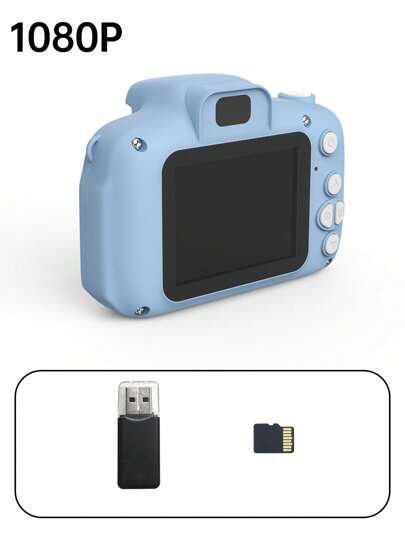 1080P Mini Portable Digital Camera, Rechargeable Camera With 2-Inch Screen And 15MP Resolution, Suitable As Christmas/Birthday Gift For 3-12 Years Old Boys And Girls, Includes 1 TF Card And Card Reader