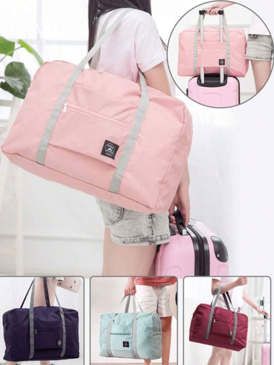 1 件旅行收纳袋、可折叠旅行行李袋、随身运动健身包、周末过夜包、旅行包、旅行箱、健身包、行李袋、周末包、行李袋、随身包、大学包、周末包、行李包、医院包、粉色假日冬季学校包、学校配件、学校用品