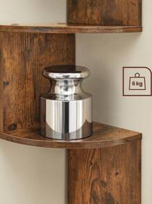 VASAGLE Corner Shelf, 5-Tier Floating Wall Shelf With Zigzag Design, Bookcase, Rustic Brown ULBC72BX - Rust Brown - View 7