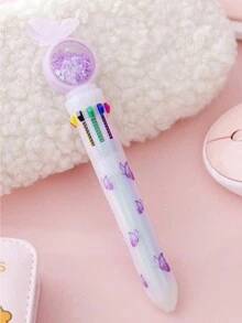 新款创意蝴蝶亮片紫色圆珠笔，一支笔10色，高显色压感多色笔，适合涂鸦，绘画，写日记，色彩鲜艳的可爱女孩多功能学习笔，是送礼的理想选择。 - 彩色 - 查看 14