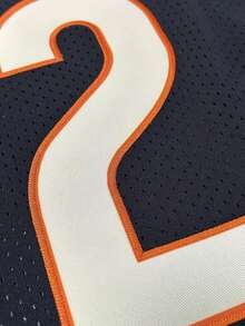 Áo bóng bầu dục Mỹ thêu tên và số theo yêu cầu dành cho nam, cổ chữ V màu xanh Chicago, tay ngắn, cá nhân hóa, trò chơi tiệc tùng, luyện tập, thi đấu, thể thao, tự làm, size S-XXL - Màu xanh lam - Xem 4