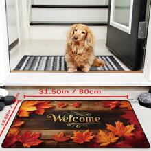 1pc Autumn Falling Leaves Welcome Doormat, Dirt & Water Resistant, Easy To Clean, Suitable For Home Decor, Bedroom Entrance, Living Room, Laundry Room, Entryway, Gift, Autumn Leaves Carpet, Machine Washable, Perfect For Decorating Your Home!