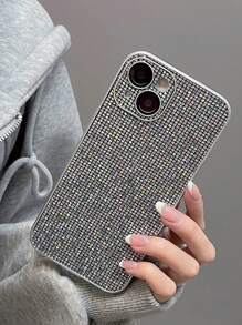 1pc Luxury Sparkling Sequined Rhinestone Decorated Phone Case With Lens Film, Compatible With IPhone 15/14/13/12/11/15 Pro Max/14 Pro Max/13 Pro Max/12 Pro Max/11 Pro Max/15 Pro/14 Pro/13 Pro/12 Pro/14 Plus