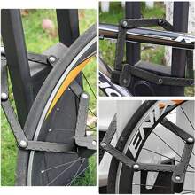 Faltschloss, Fahrradschloss Faltschloss, Faltschloss Fahrrad inkl. Halterung Zubehör 2 Sicherheitsschlüssel, 85cm Bike Lock, E Bike Schloss, MTB Schloss Sicherer Diebstahlschutz - Variante1 - Übersicht 6