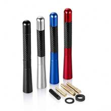 12 厘米碳纤维汽车收音机天线收音机天线适用于雪铁龙阿尔法奥迪道奇菲亚特起亚迷你逍客宝马汽车改装配件通用 - 12x1.5cm/4.72x0.59inch - 查看 1