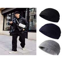 1 件男女通用针织保暖无檐便帽，翻边无檐便帽渔夫帽 - 多色 - 查看 13