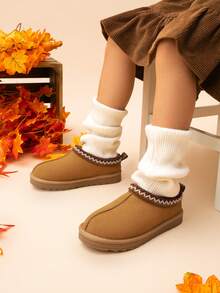 Girls Boys Slippers Kids Slippers House Fuzzy Indoor Outdoor Slipper Warm And Cosy For Little Kid Big Kid - Brown - View 4
