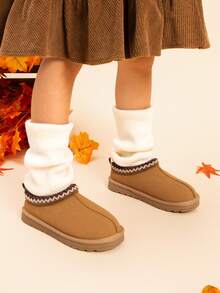 Girls Boys Slippers Kids Slippers House Fuzzy Indoor Outdoor Slipper Warm And Cosy For Little Kid Big Kid - Brown - View 3