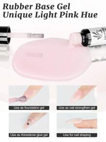 Lavender Violets Gel-Nagellack Set 6 Pcs Nail Primer Dehydrator Base,Top & Matte Top Coat LED Soak-Off 5 in 1 Builder Gel Rubber Base Unterlack & Überlack Gelnägel C200