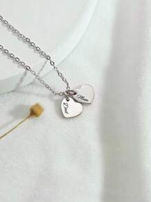 Colier cu nume de inimi gravate, colier personalizat pentru mama cu nume de copii, colier cu pandantiv cu inimi de familie, cadou personalizat cu 1-3 nume pentru soția mamei, bijuterii pentru femeie. Prietena,Mama,Familie,Prieteni,Fiica,Ea,Bunici Pentru aniversari,Pentru zile de naștere,Pentru ținute zilnice,Pentru bal,Pentru ziua mamei,Pentru Ziua Îndrăgostiților,Pentru absolvire,Pentru nunți