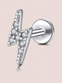 1 件 16G 20G 银软骨耳环套装，不锈钢蝴蝶蛋白石花朵羽毛心形星星月亮 CZ 耳钉平背软骨海螺耳轮穿孔珠宝女士，平背耳环，防过敏 CZ 耳钉，软骨耳环耳屏耳轮穿孔珠宝情人节、妈妈、母亲、母亲节、礼物 - 銀色 - 查看 24