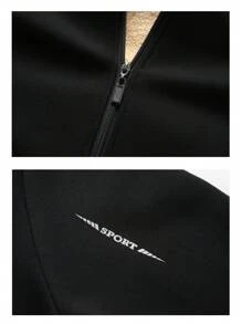 Men's Thermal Lined Stand Collar Loose Sweatshirt Jacket, Warm & Thick For Autumn/Winter