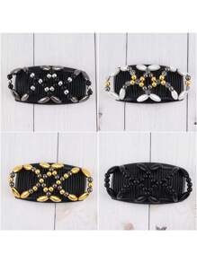 1个发髻造型器，快速发髻造型梳，发夹，简单易用的美发工具，适合女孩和女士，是初学者和学生的理想发饰，适合女性，秋季，旅行，美发工具，女士配饰，美发用品，秋季，头发，发饰，美发工具，美发用品，用品，美容配饰，礼物，旅行，送给女士的礼物，美发用品，圣诞礼物，圣诞礼物，送给女士的圣诞礼物，送给成人的圣诞礼物，送给成人的圣诞礼物，美发用品，成人发饰，发饰，送给女士的礼物创意，美容圣诞礼物，送给女士的礼物，优雅的爪夹 - 彩色 - 查看 7