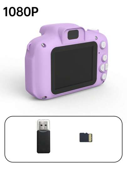 1080P Mini Portable Digital Camera, Rechargeable Camera With 2-Inch Screen And 15MP Resolution, Birthday And Other Gifts, Includes 1 TF Card And Card Reader