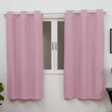 Microfiber Curtain 2.40x1.70 Modern, Stylish, Practical, Vibrant Colors - 藕粉色 - 查看 1