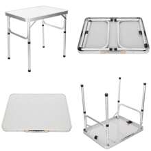 Small Camping Table Folding Picnic Table Outdoor Adjustable Height Kitchen Work Top For Home Party And Camping 44.5x57x60cm - Variant1 - View 4