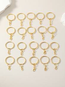 Móc khóa trang trí dây chuyền 20 chiếc Thích hợp cho DIY - Bạc - Xem 12