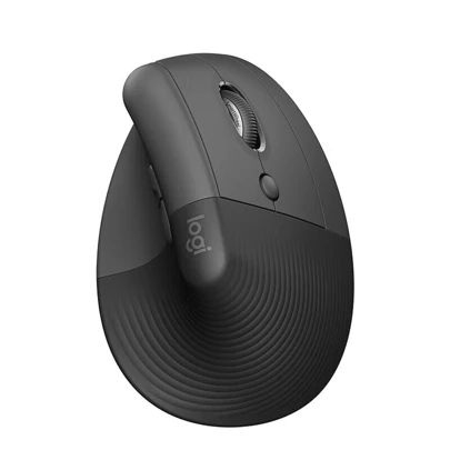Logitech Vertical Wireless Ergonomic Mouse, Suitable For Medium To Small Hand, For Computer, Laptop, Office, Black