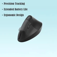 Logitech Chuột không dây Ergonomic dọc, phù hợp với bàn tay trung bình đến nhỏ, dùng cho máy tính, máy tính xách tay, văn phòng, màu đen - màu đen - Xem 2