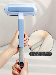 1pc Multi-Functional 4-In-1 Pet Brush, Two-Way Felt Removal Design, Washable For Easy Cleaning, For Pet Cat And Dog Hair Removal, Carpet, Bed, Clothing And Glass Cleaning, Pet Cleaning Supplies