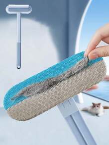 1pc Multi-Functional 4-In-1 Pet Brush, Two-Way Felt Removal Design, Washable For Easy Cleaning, For Pet Cat And Dog Hair Removal, Carpet, Bed, Clothing And Glass Cleaning, Pet Cleaning Supplies