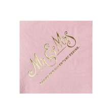 16 chiếc/bộ khăn ăn tiệc cưới in lá vàng Mr & Mrs, 10x10 inch, quà tặng cô dâu đám cưới, giấy lụa trang trí tiệc, trang trí bàn ăn nhà hàng & khách sạn, Giáng sinh - Nhiều màu - Xem 5