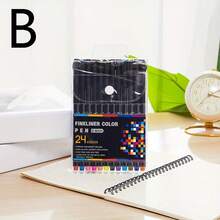 24/36 Colors Colored Fine Point Markers Drawing Pens, Journal Planner Pens, Fineliner Pen For Writing Note Taking Calendar Agenda Coloring - Multicolor - View 8