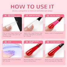 peacecolor Conjunto de 63 peças de esmalte em gel, 60 cores incluindo base fosca, top coat, gel removível, kit de manicure faça você mesma, conjunto de esmalte em gel neon, presente para salão de beleza para mulheres. - Multicolorido - Ver 8