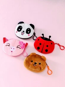 1pc Cute Cartoon Animal & Fruit Pattern Pet Waste Bag Dispenser, Portable Outdoor Pet Garbage Bag Holder, Cleaning Supplies, Pickup Bag Storage Pouch, Snack Bag