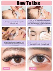 Lvcheryl 1 件装 10 克睫毛延长胶去除剂 无刺激性 适用于 DIY 睫毛簇 快速去除嫁接睫毛化妆工具 - 無色 - 查看 6