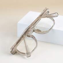 Gọng kính quang học HBK Retro TR hình bầu dục đơn giản thời trang cổ điển phong cách trang trí kính gọng nam nữ ngoài trời kỳ nghỉ du lịch đường phố ảnh thể thao kính mắt - Màu xám trong suốt - Xem 2