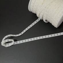 1pc 90cm/35.4in Chiều dài ABS ngọc trai giả với đá quý tròn viền may trang trí váy cô dâu tiệc cưới trang trí quần áo tự làm đồ trang trí Giáng sinh - trắng - Xem 6