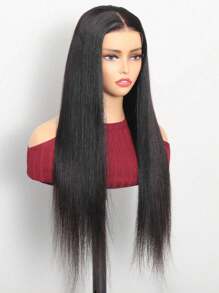 Uveous 200% Density Straight Human Hair Wigs Bob Wigs 13x6 HD Transparent Pre Plucked Lace Frontal Wig With Natural Hairline 5x5 Straight Lace Closure Wig Natural Black 100% Brazilian Vrigin Human Hair For Daily Wear 13x4 Wigs 4x4 Straight Human Hair Wigs - Natural Black - 查看 3