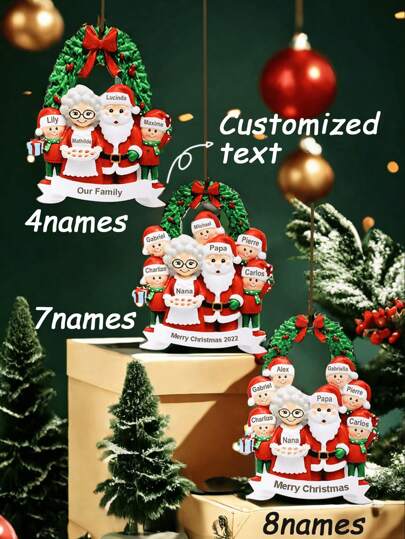 1pc Customizable Family Name Tree Decor | Unique Holiday Decoration | Ideal For Gifts, Family Gatherings, Festivals, Birthdays, Graduations, And Home Decor