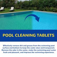 Swimming Pool Cleaning Tablets: Pool Water Quality Clarify, Odor Removal, Stain Removal, Multipurpose Cleaning Effervescent Tablets - Blue - View 6