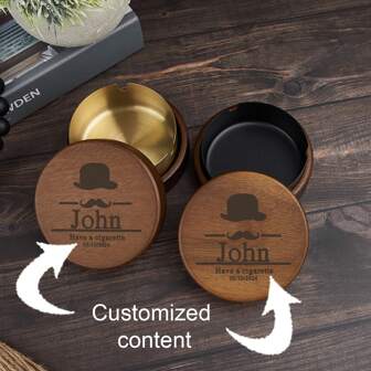 Laser Engraved Wooden Ashtray, Customized Wooden Ashtray, Personalized Laser Engraved Ashtray, Customized Wooden Ashtray, Laser Engraved Wooden Ashtray, Laser Customized Wooden Items, Personalized Ashtray Customization, Laser Engraved Ashtray, Premium Customized Wooden Ashtray