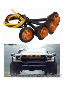 Kit 4 Led Daytime Running Light Mini Fog 22mm Amber For Grille - 橘色 - 查看 3