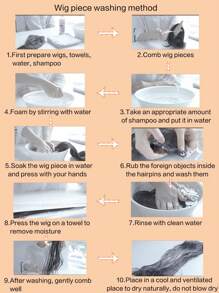 Frange synthétique Clip dans les frange Frange effilée Frange pour femmes Clip sur la frange plate et nette Extension de cheveux pour le port quotidien