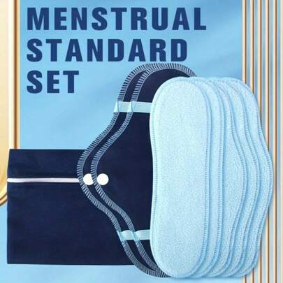 1 Set (8pcs/15pcs) Reusable Unscented Sanitary Pads, Soft Washable Sanitary Napkins Suitable For Menstrual And Incontinence Care, Portable And Replaceable For Sanitary Pad And Incontinence Underwear Liner