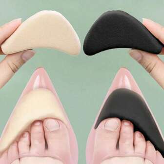 2pcs Women's Foam Forefoot Insert Pads For High Heels, Pain Relief & Shoe Size Reducing Insoles, Shoe Filling & Protector Accessories,Shoes And Boots Accessories, Back To School Supplies