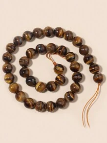 Conta solta de olho de tigre amarelo de pedra natural para fazer joias DIY Acessórios para pulseira 15'' 4 6 8 10 mm