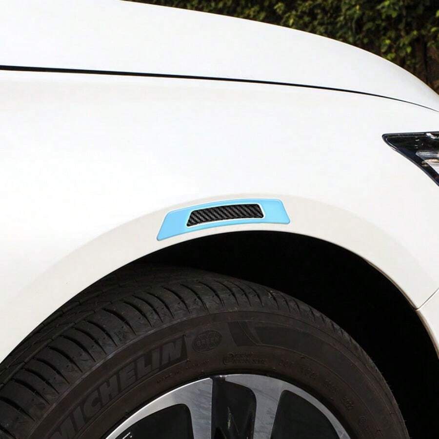 Colourful Glow-In-The-Dark Carbon Fibre Stripe 2PCS Wheelie Stickers To Protect The Bodywork - one-size - View 1