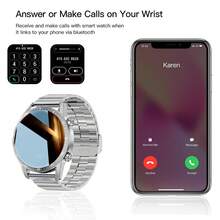 Smart Watch With Call Function, Music Player, Step Counting, Perfect Christmas, New Year, Valentine's Day Holiday Gift - màu đen - Xem 6