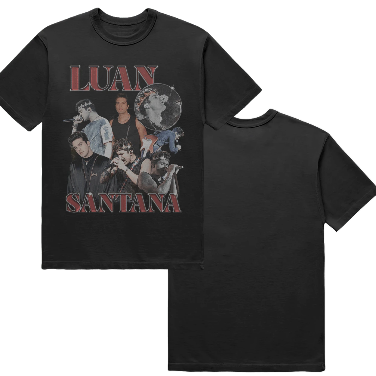 Camiseta Normal Luan Santana Unissex 100% Algodão, Estampa DTF