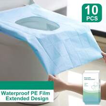 10pcs Available In 4 Styles One Time Adhesive Firm Toilet Seat Cushion Essential For Travel Hotel Accommodation Extended Thickened Toilet Seat Cushion Bathroom Decor Fall Decor - Multicolor - View 7